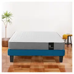 LATAM HOME - Cama Europea Zen Best Full Azul Petróleo 135x190 cm