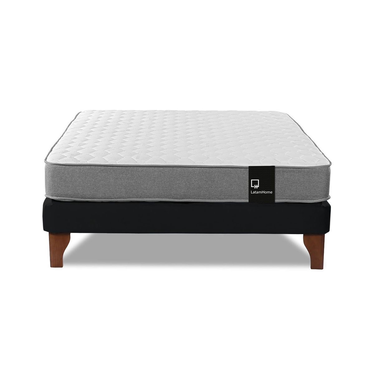 LATAM HOME - Cama Europea Latam Home Zen Best Full Negra 135x190 cm