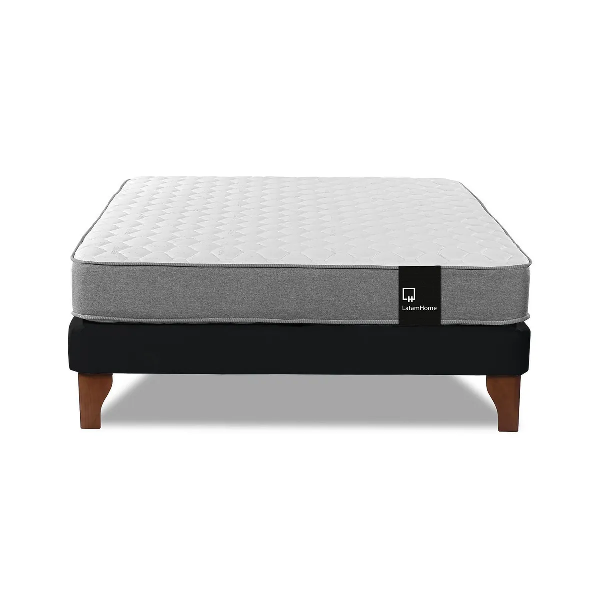 LATAM HOME - Cama Europea Latam Home Zen Best Full Negra 135x190 cm