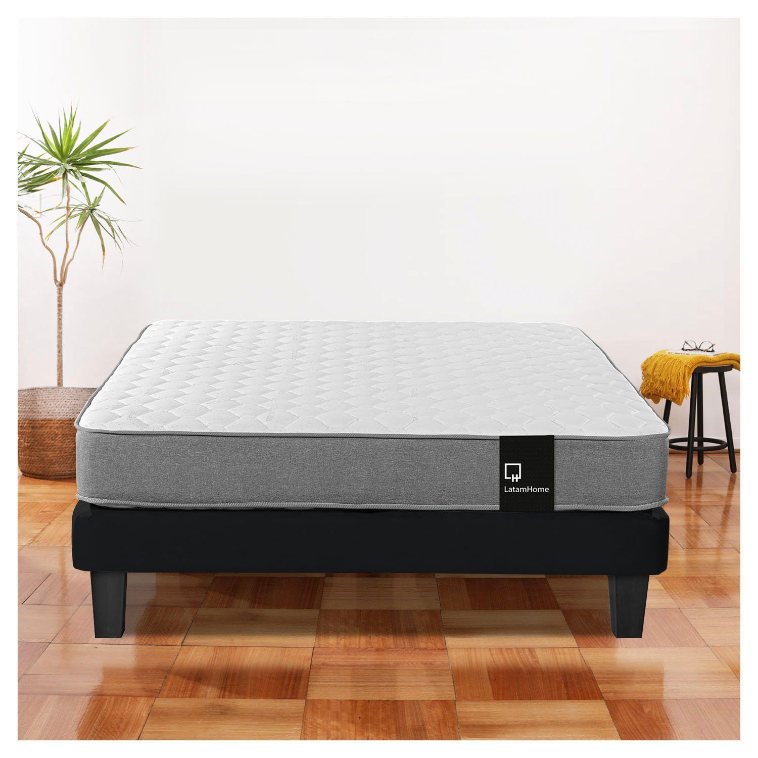 LATAM HOME Cama Europea Latam Home Zen Best Full Negra 135x190 cm