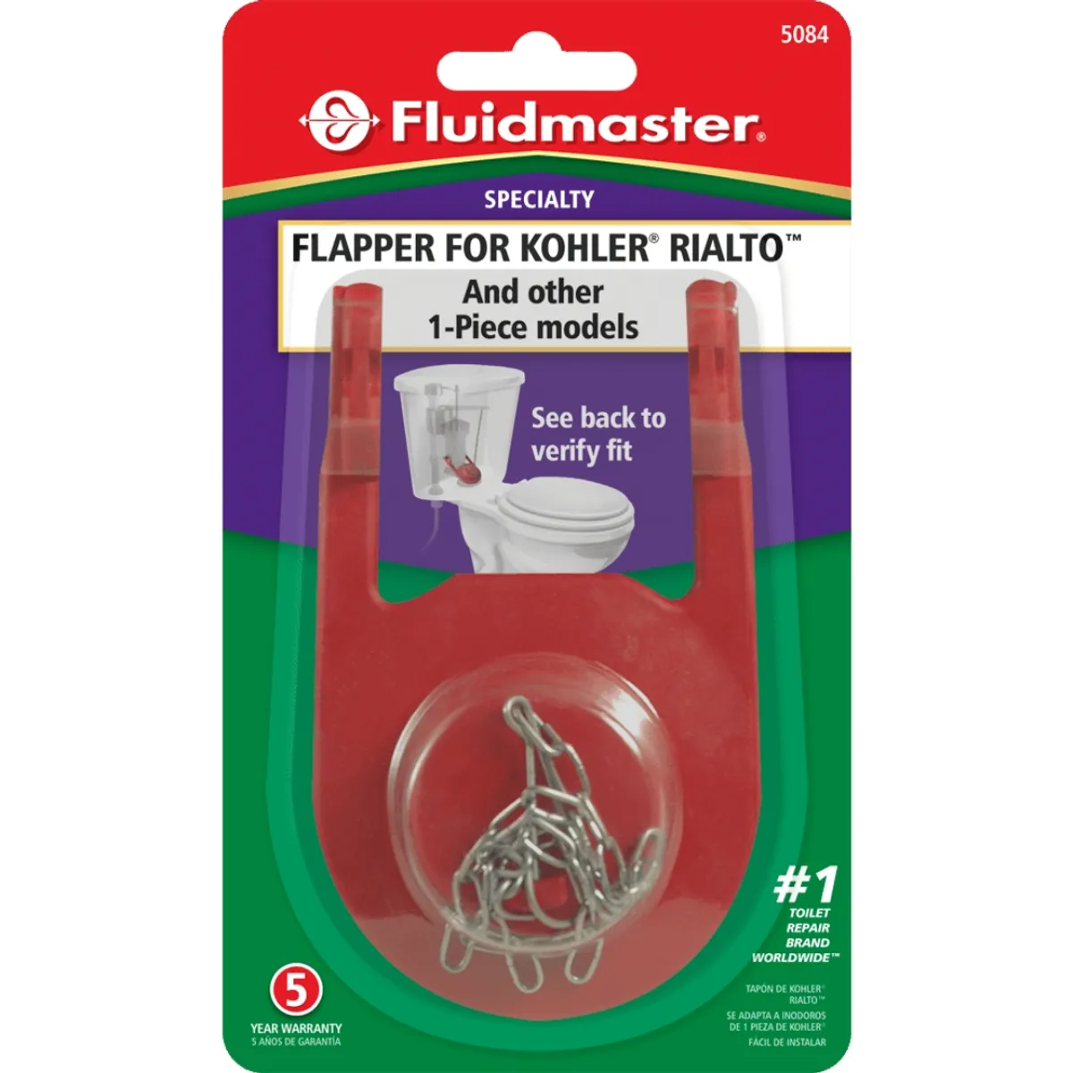 GENERICO - SOPAPA- FLAPPER PARA KOHLER ONE PIECE FLUIDMASTER