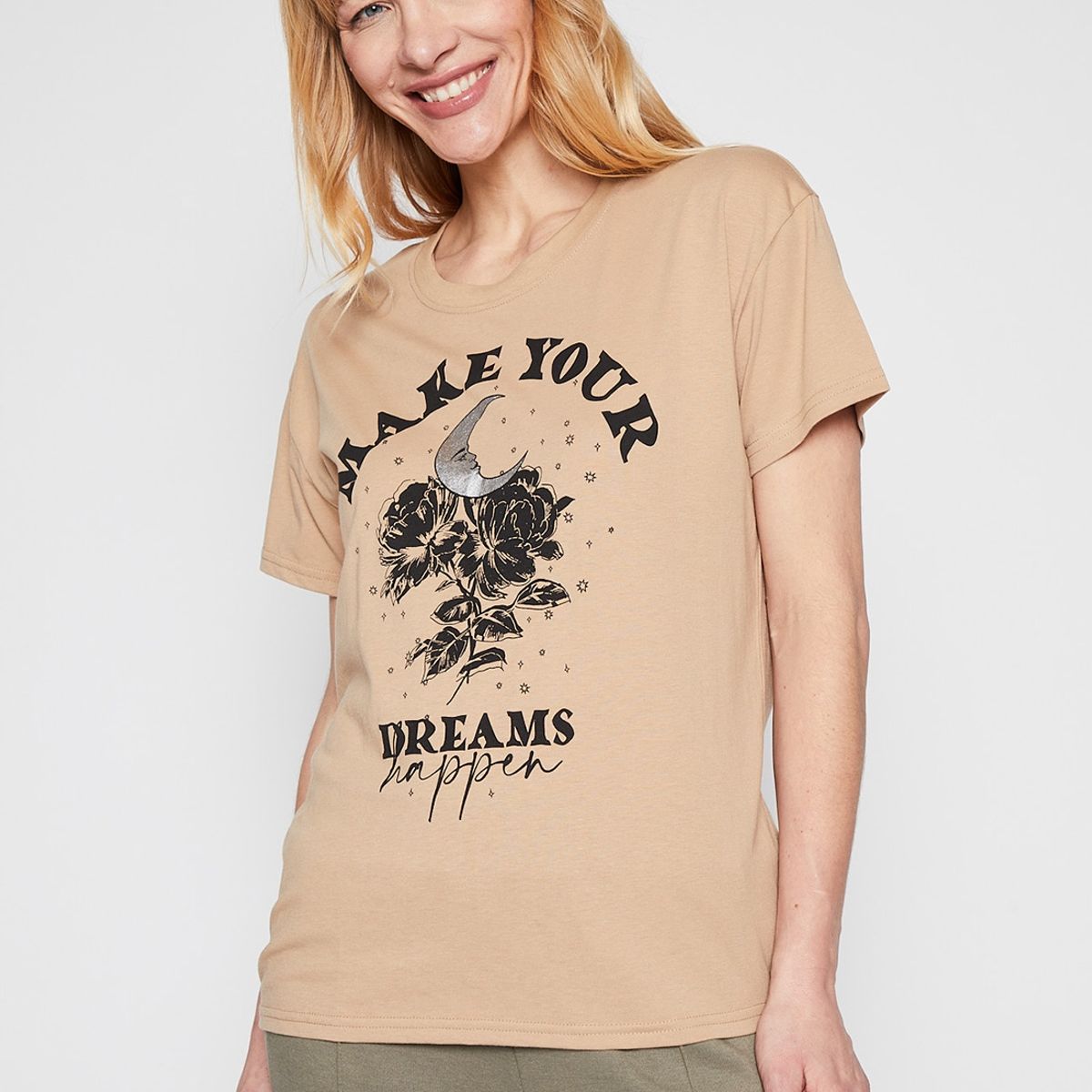 FAMILY SHOP - Polera Mujer Mystic Dreams Beige Family Shop