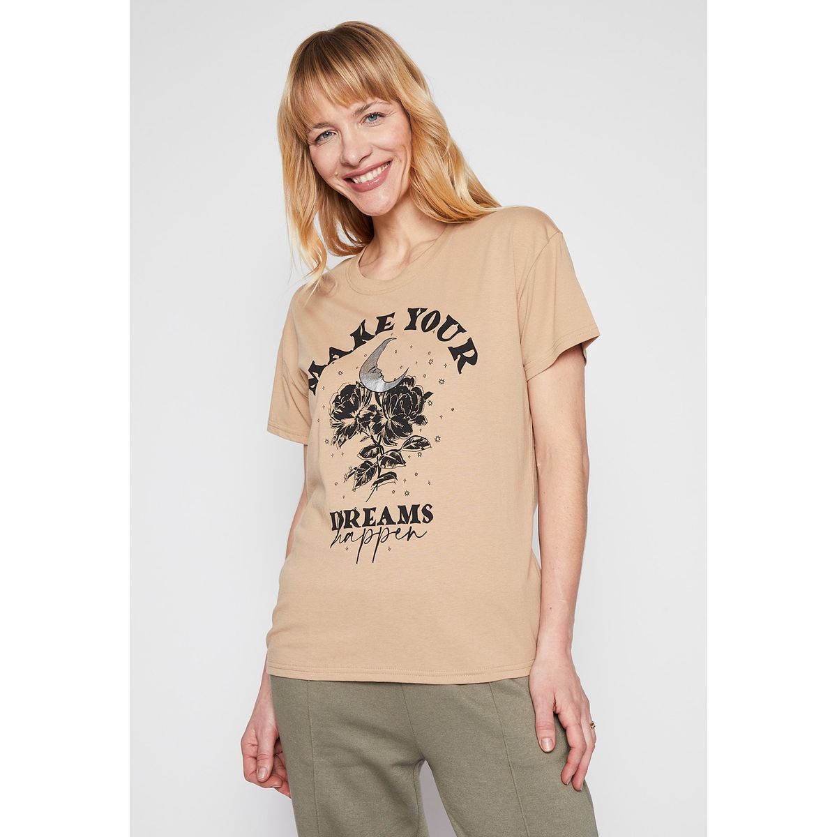 FAMILY SHOP - Polera Mujer Mystic Dreams Beige Family Shop