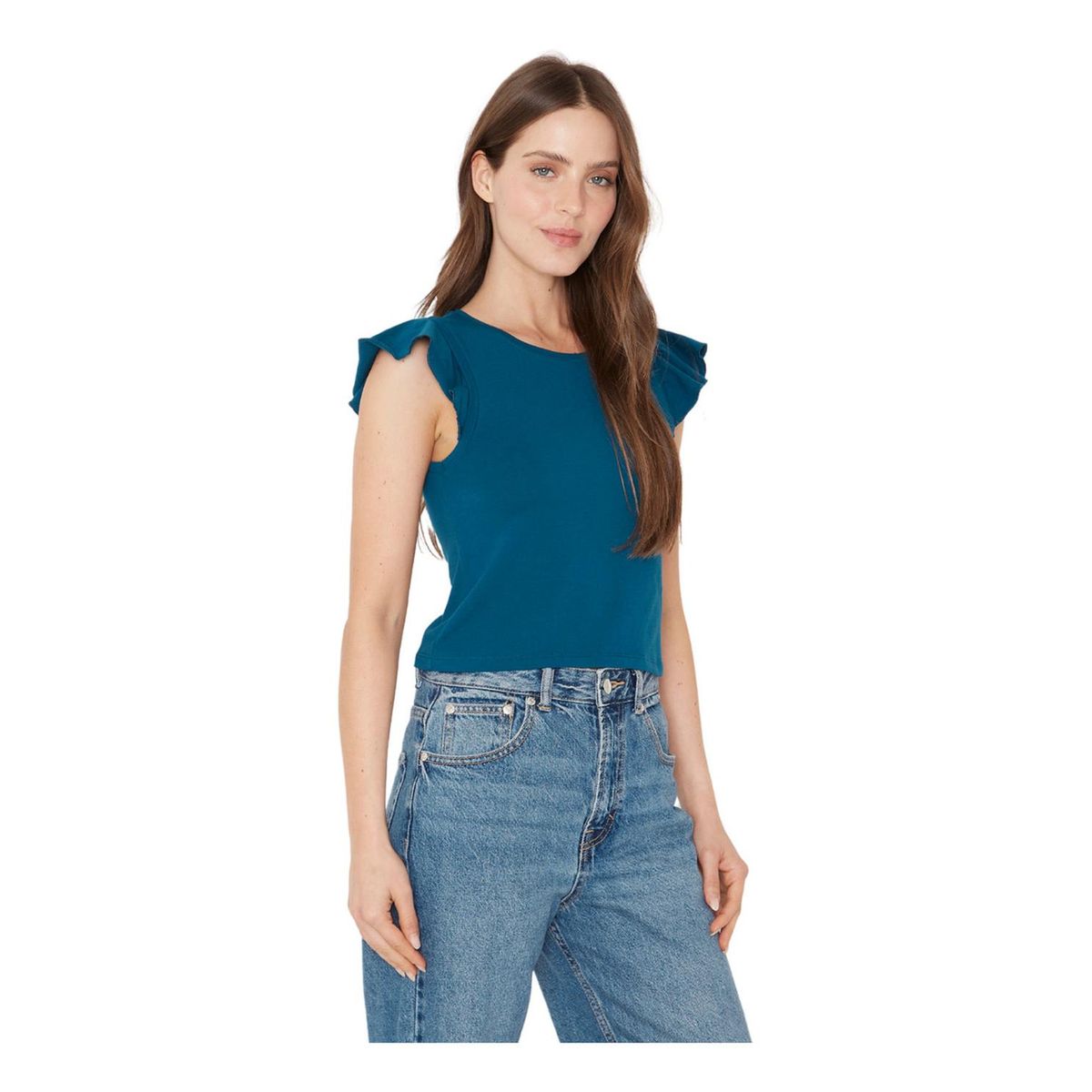 JACINTA TIENDA - Polera Gracia alitas III petróleo Jacinta Tienda