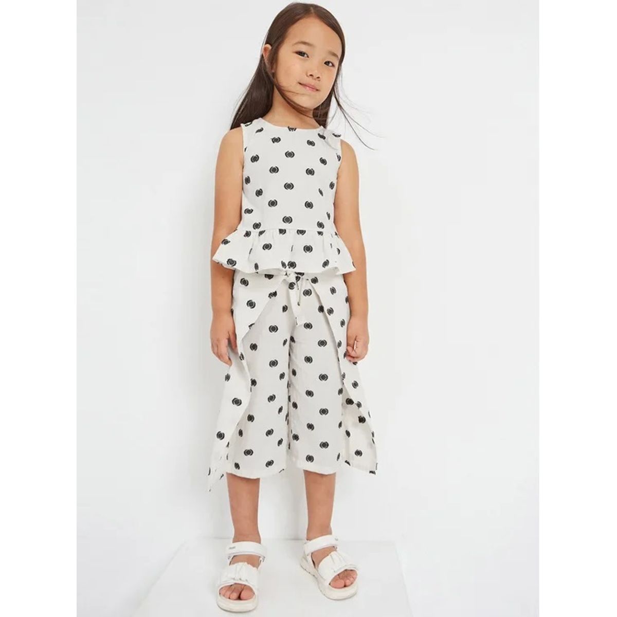 MAYORAL - Blusón sin mangas estampado de algodón para niña