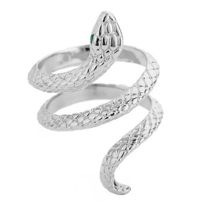 GENERICO - Anillo De Serpiente Enredada Mujer Ajustable Acero Inoxidable