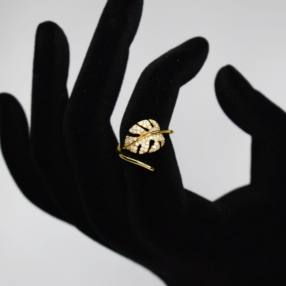 GENERICO - Anillo De Hoja Monstera Mujer Ajustable Acero Inoxidable