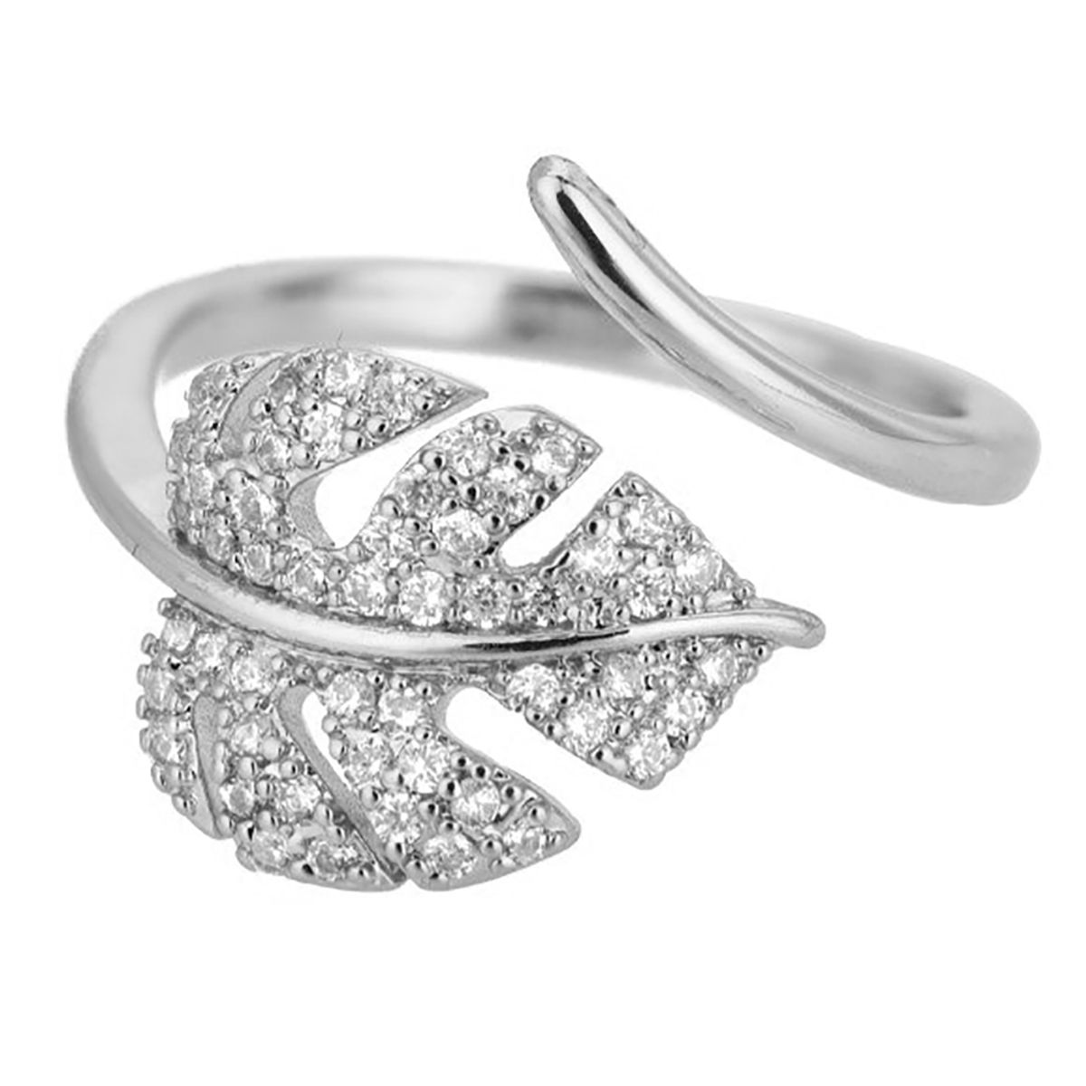 GENERICO - Anillo De Hoja Monstera Mujer Ajustable Acero Inoxidable