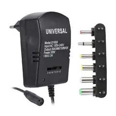 GENERICO - Transformador Universal 3-12V 30W + 6 Conectores