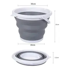 GENERICO - Balde Plegable Portatil Cubeta Para Lavado Limpieza Casa