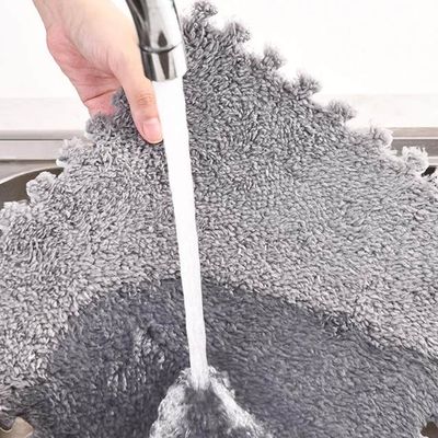 Imagen 2 del producto Set 10 Alfombras Goma Eva Peluda Niños Piso Felpa 30x30cm Gris