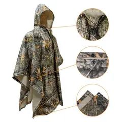 GENERICO - Poncho o capa para lluvia camuflado