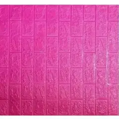 U BUY - Pack 10 Lamina Papel Mural Autoadhesivo 3d Ladrillo  Rosa profundo