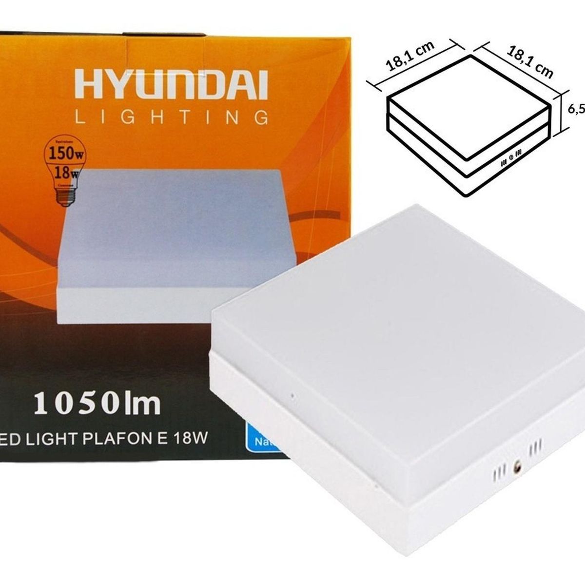 HYUNDAI - PANEL LED SOBREPUESTO ELEGANTE 18W 2700K HYUNDAI