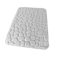 Alfombra De Baño Absorbente Suave Baño Piedras gris