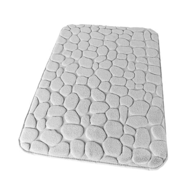 GENERICO - Alfombra De Baño Absorbente Suave Baño Piedras gris