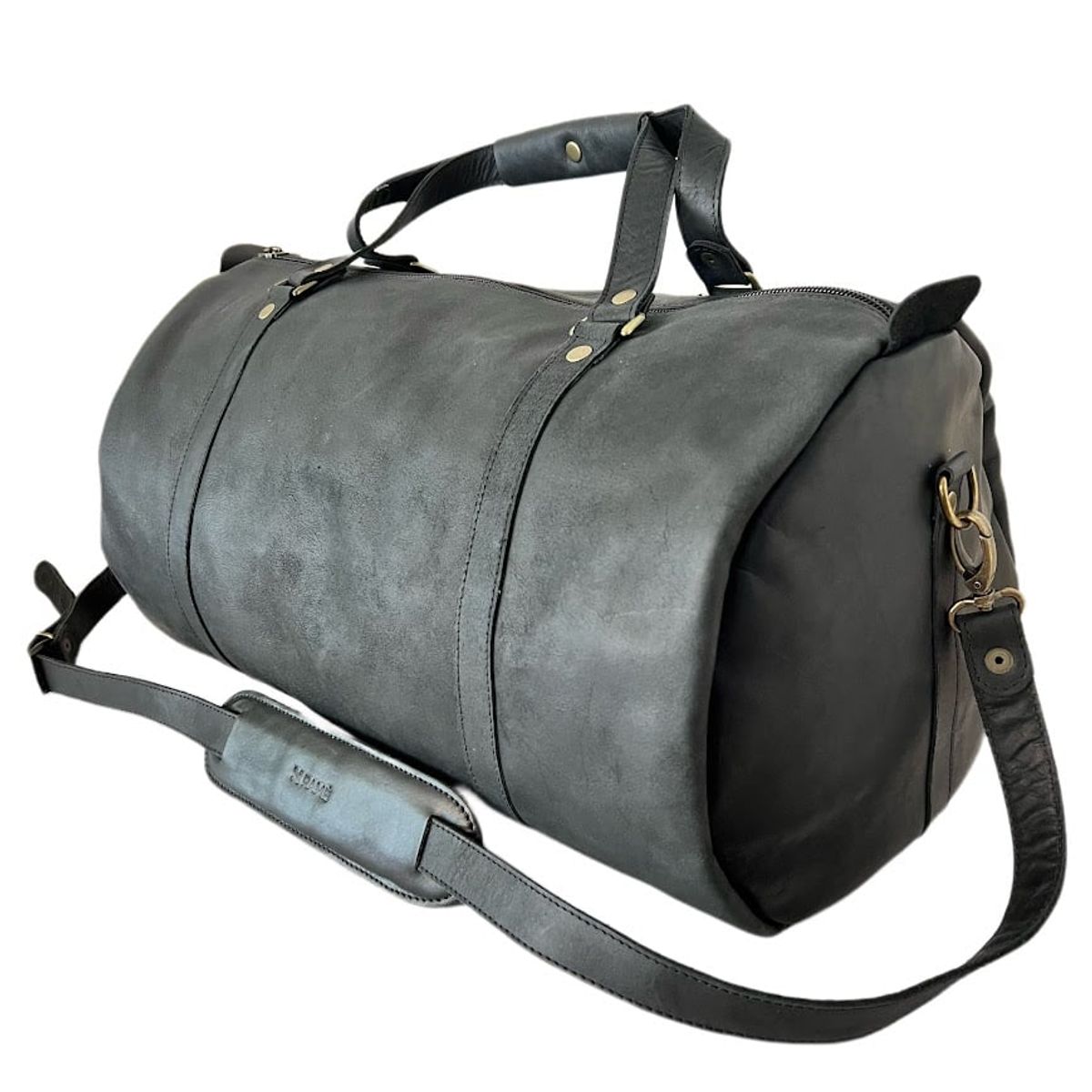 GENERICO - Bolso de Cuero Legitimo RAMÉ Color Negro Unisex Hecho en Chile