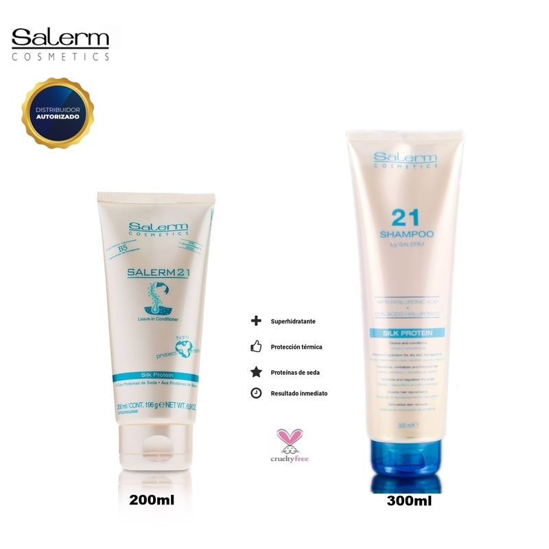 GENERICO - Kit Shampoo Salerm 21 300ml y Crema Tratamiento Salerm 21 200ml.
