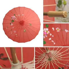 U BUY - Sombrilla Parasol Tradicional Chino Moda VeranoBlanco