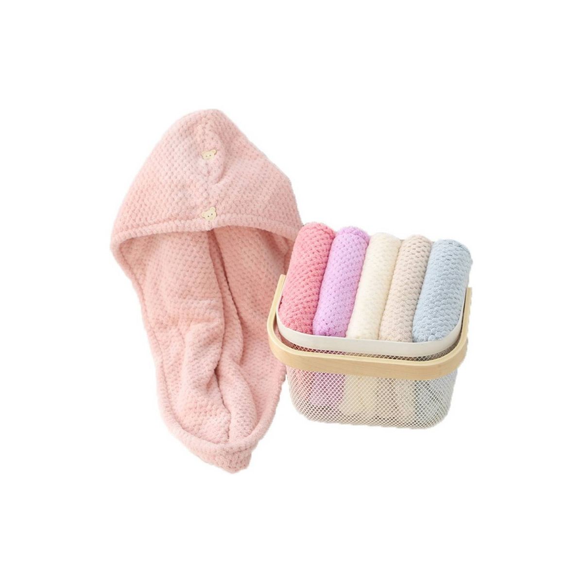 U BUY - Toalla Para Pelo Turbante Microfibra Para Secar Cabello