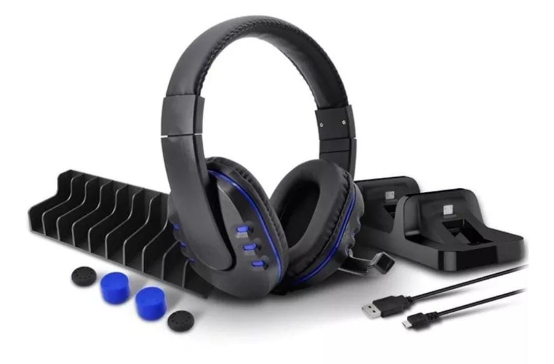 DOBE Audífonos Gamer Ps4 slim pro 5 en 1
