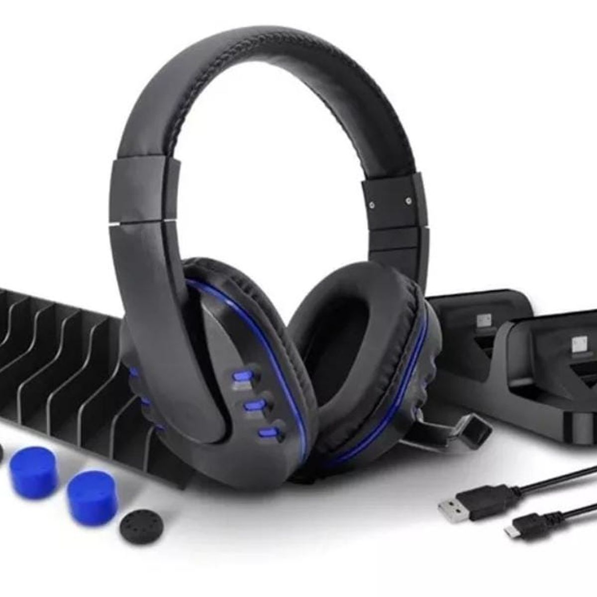 DOBE - Audífonos Gamer Ps4 slim pro 5 en 1