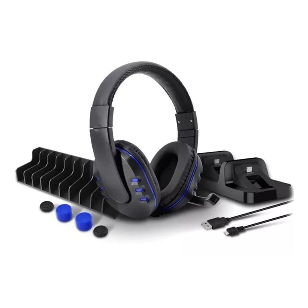 DOBE - Audífonos Gamer Ps4 slim pro 5 en 1