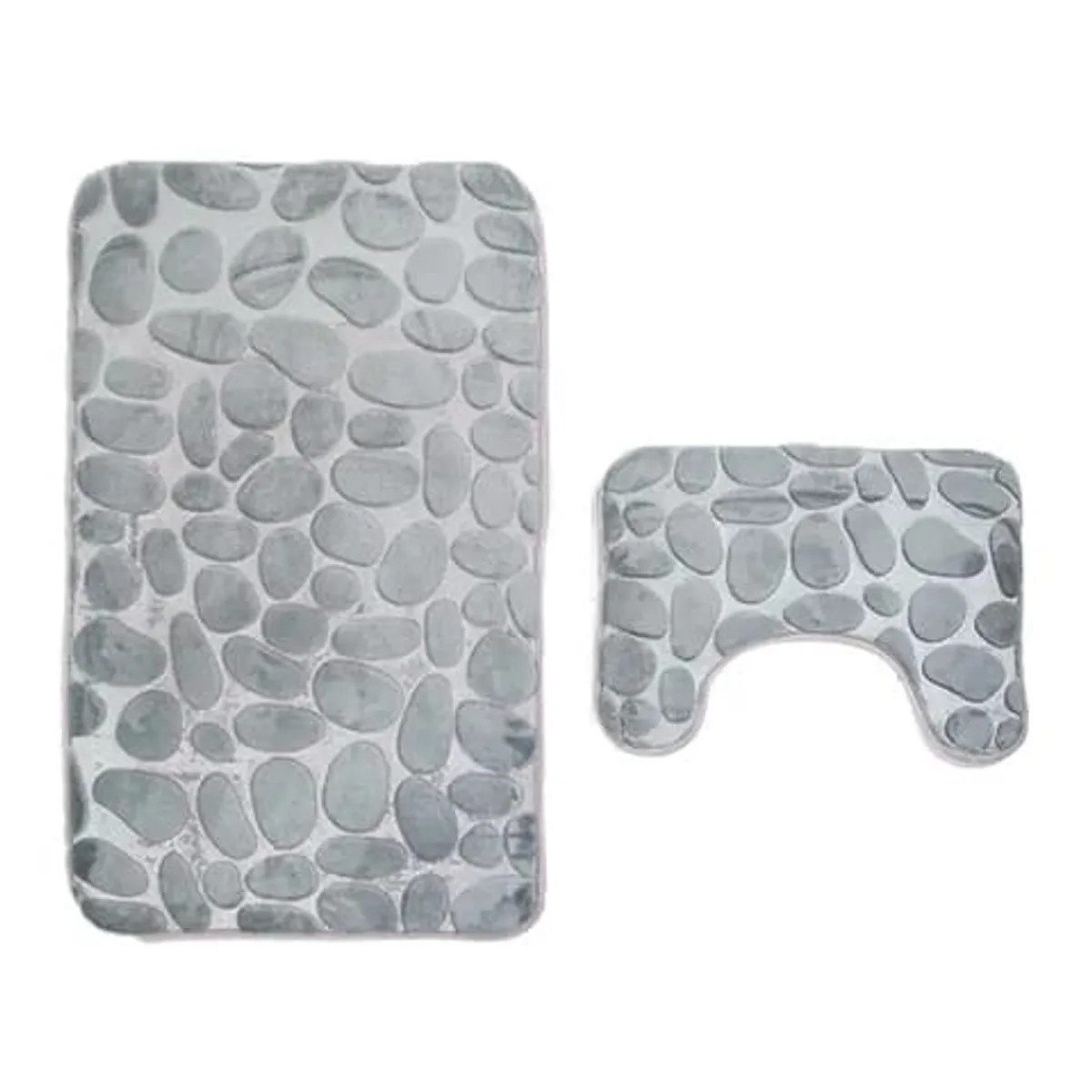 GENERICO - Alfombra De Baño Absorbente Suave Baño Piedras gris