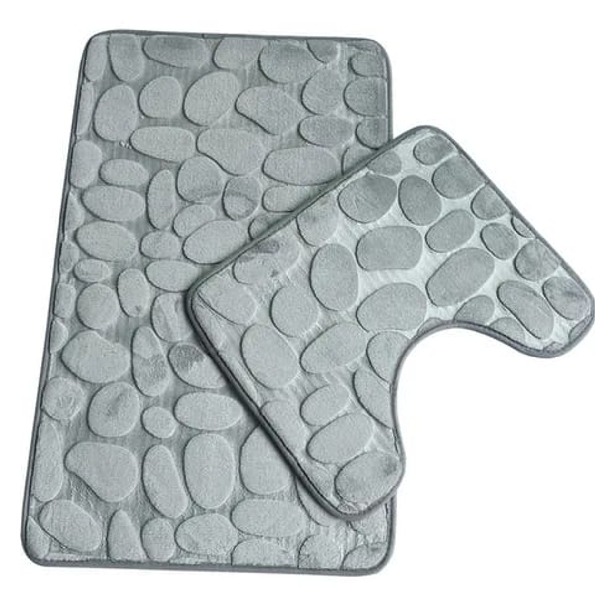 GENERICO - Alfombra De Baño Absorbente Suave Baño Piedras gris