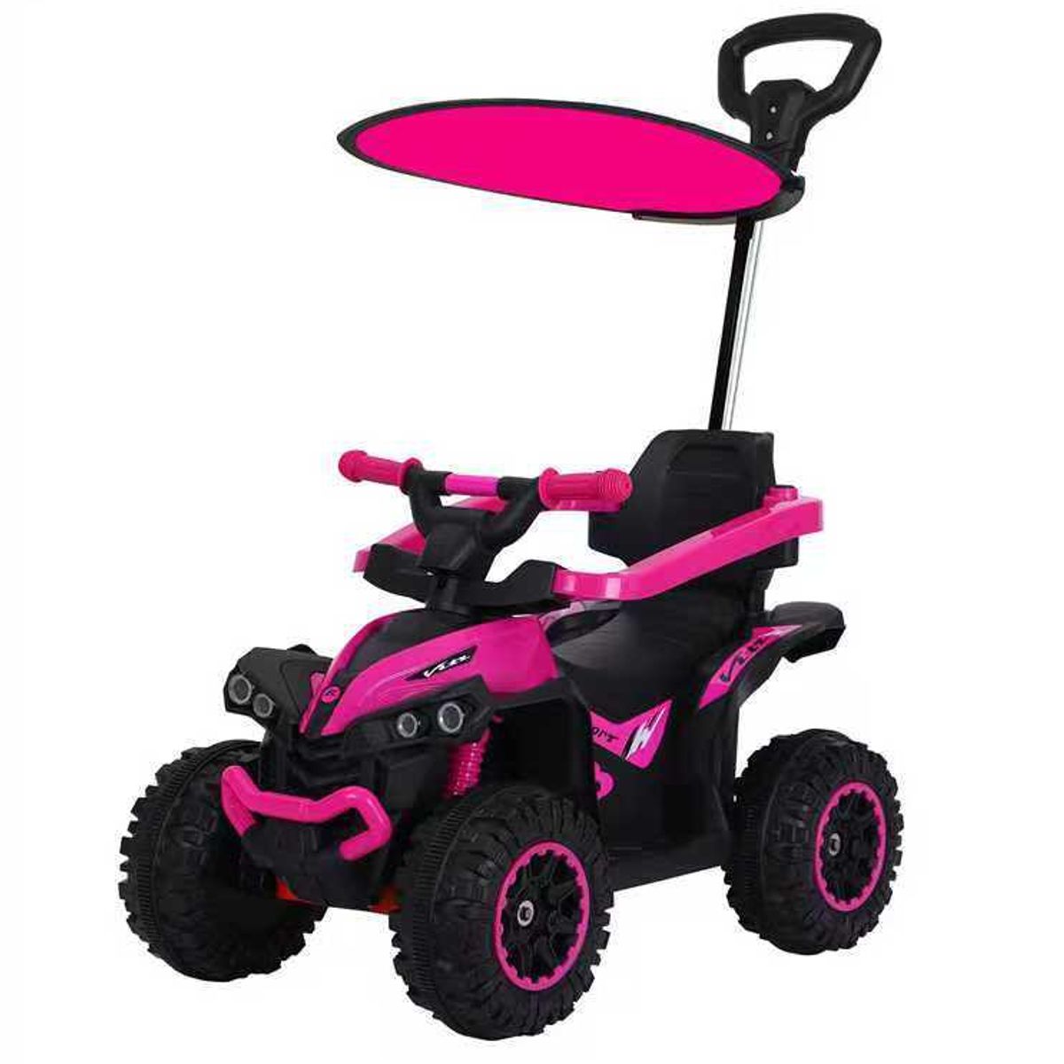 ABMTOYS - Carro Empuje a Batería y Bluetooth Rosado