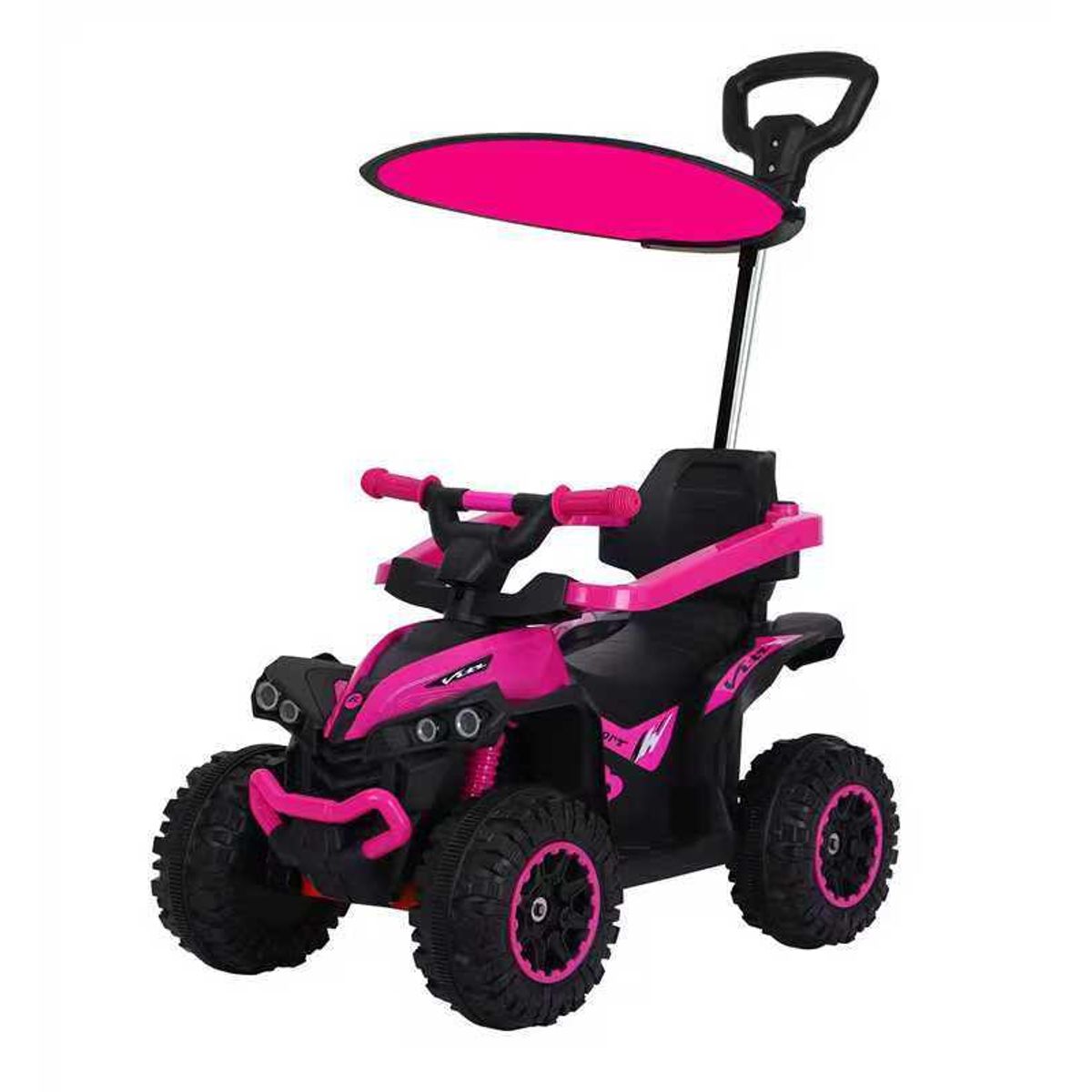 ABMTOYS - Carro Empuje a Batería y Bluetooth Rosado
