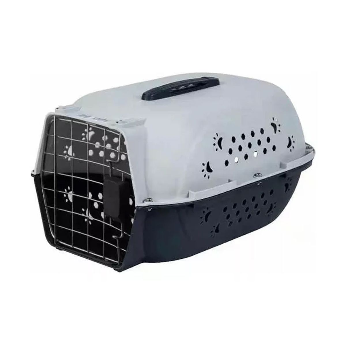 GENERICO - Caja Canil Transportadora Mascotas Con Ventilación Gris