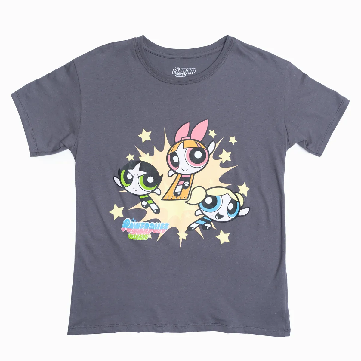 CARTOON NETWORK - Polera Mujer Chicas Superpoderosas  Gris Cartoon Network