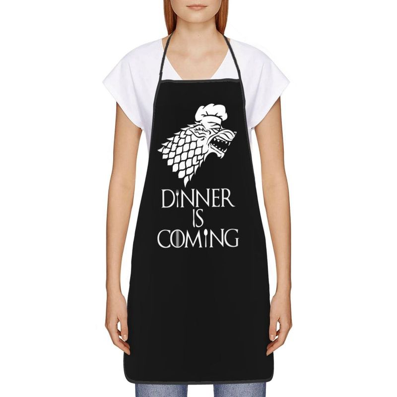 GENERICO - Delantal Cocina Game of thrones, Negro Stark