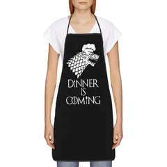 GENERICO - Delantal Cocina Game of thrones, Negro Stark