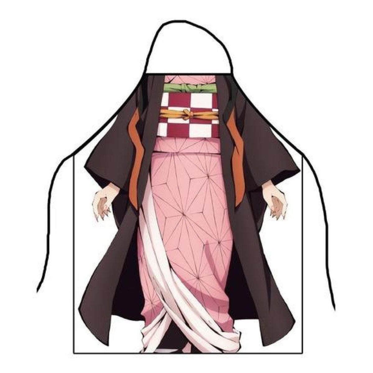 GENERICO - Delantal Cocina Divertido Nezuko Demon Slayer - Negro