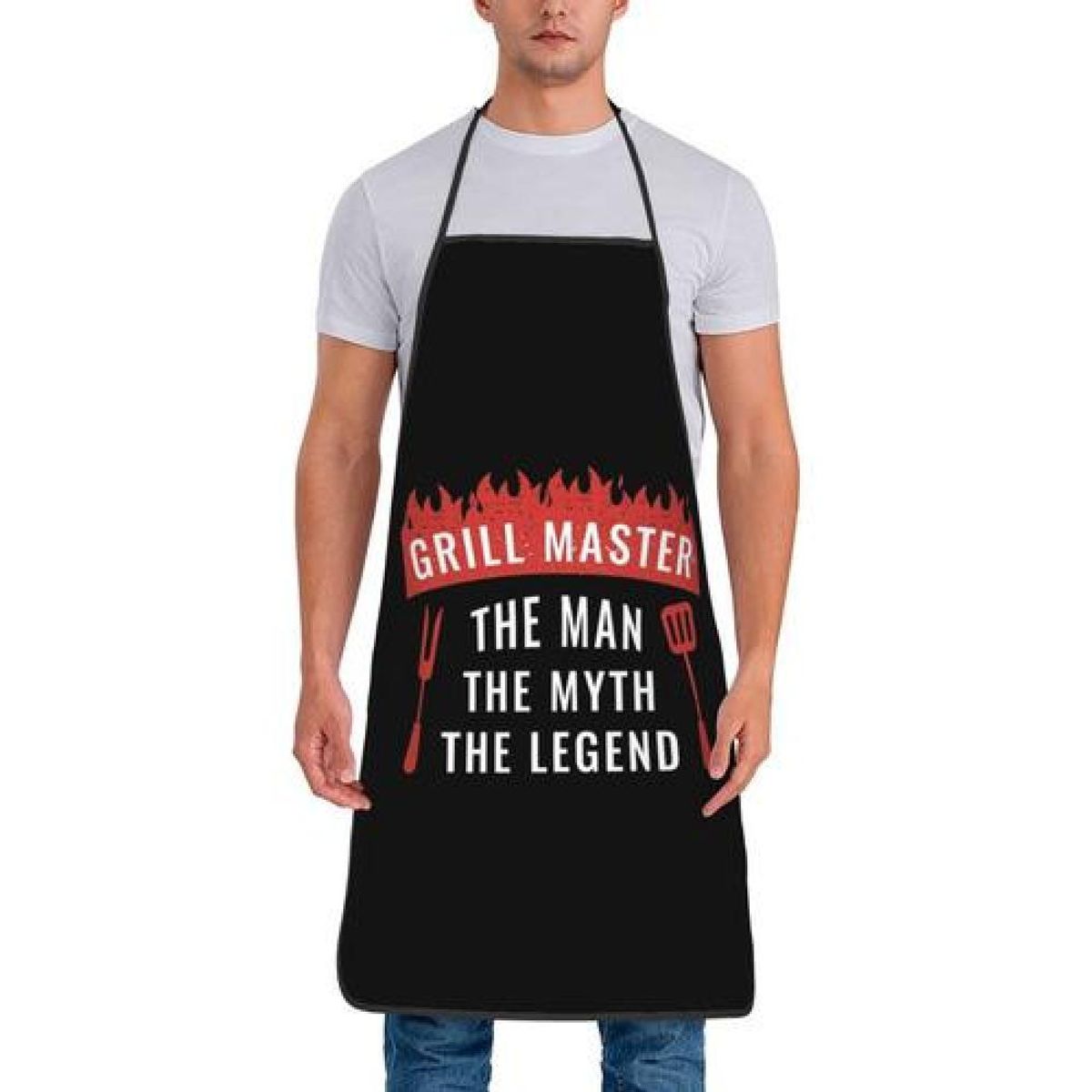 GENERICO - Delantal divertido  rey master de la parrilla KING MASTER.