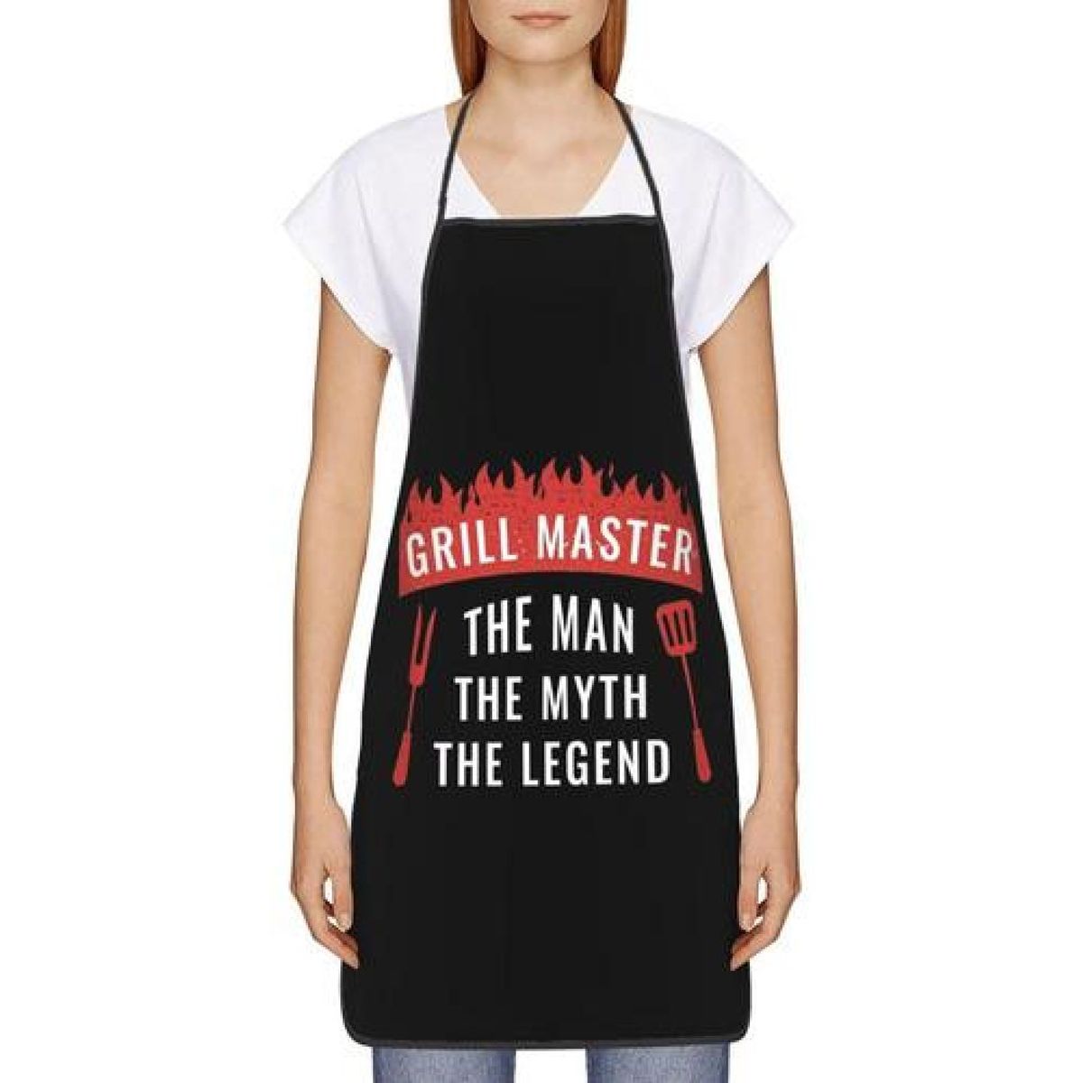 GENERICO - Delantal divertido  rey master de la parrilla KING MASTER.