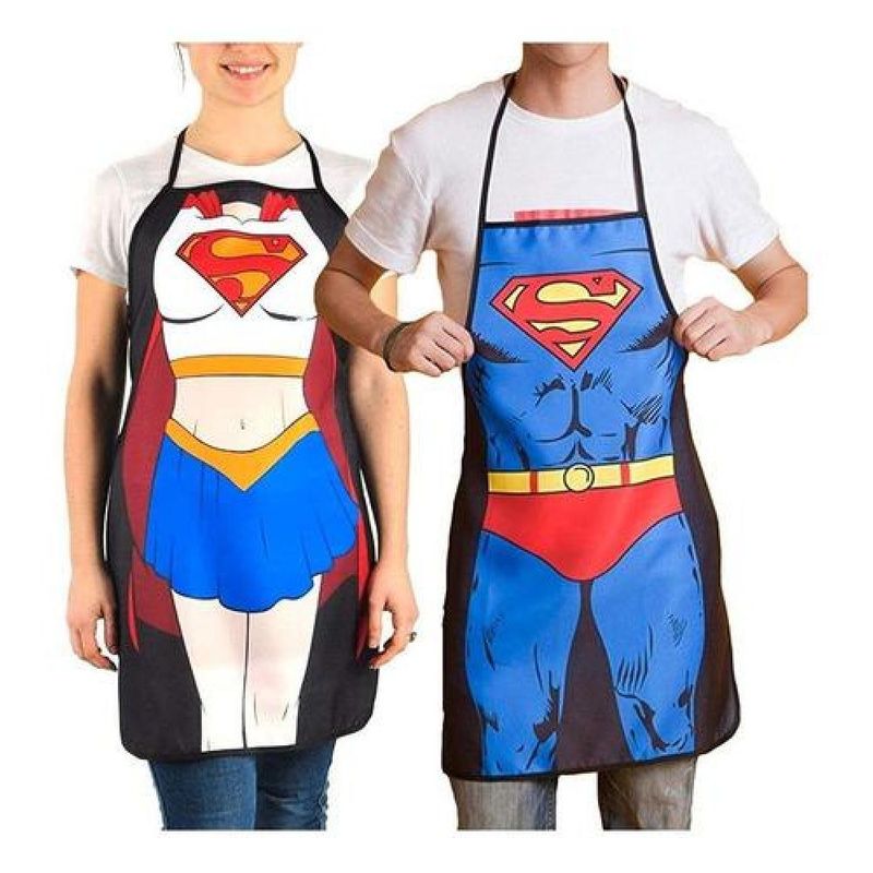 GENERICO - set 2 delantales Superwoman y superman