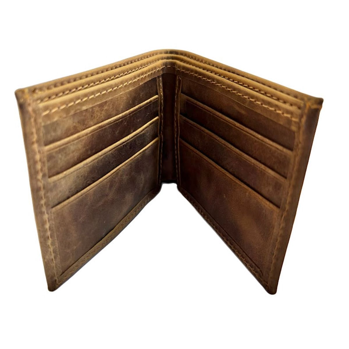 GENERICO - Billetera de cuero legitimo RAMÉ Color café UNISEX hecho en chile