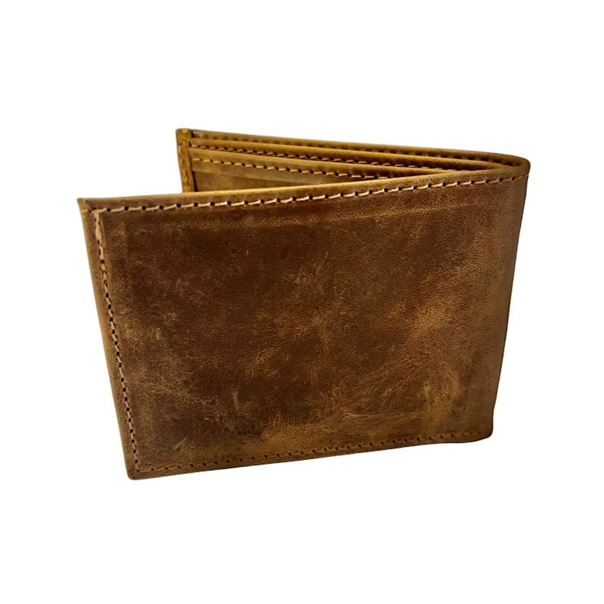 GENERICO - Billetera de cuero legitimo RAMÉ Color café UNISEX hecho en chile