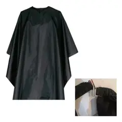 GENERICO - Capa De Corte Larga NEGRA Para Barbería O Peluquería