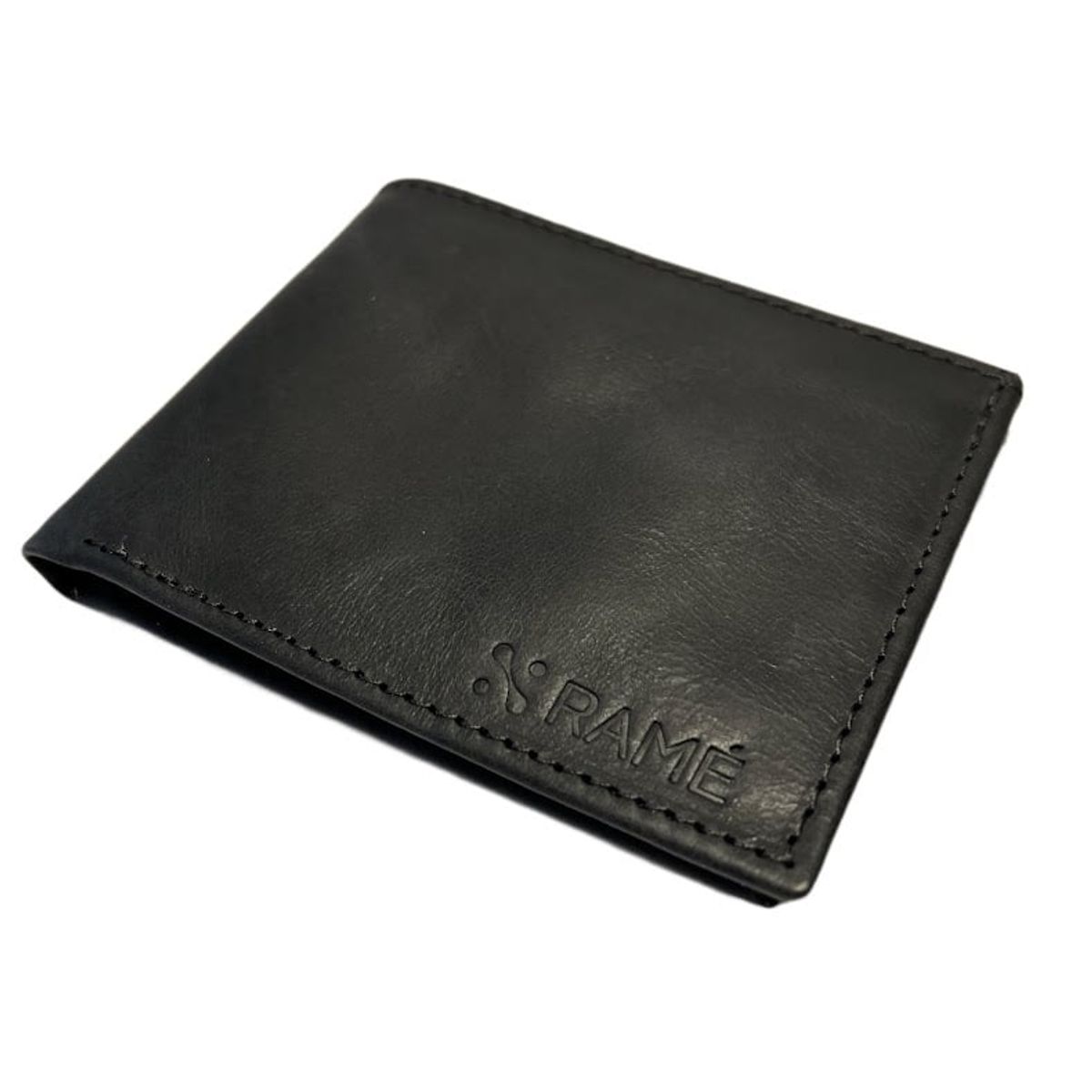 GENERICO - Billetera de cuero legitimo RAMÉ Color NEGRO UNISEX hecho en chile
