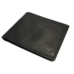 GENERICO - Billetera de cuero legitimo RAMÉ Color NEGRO UNISEX hecho en chile