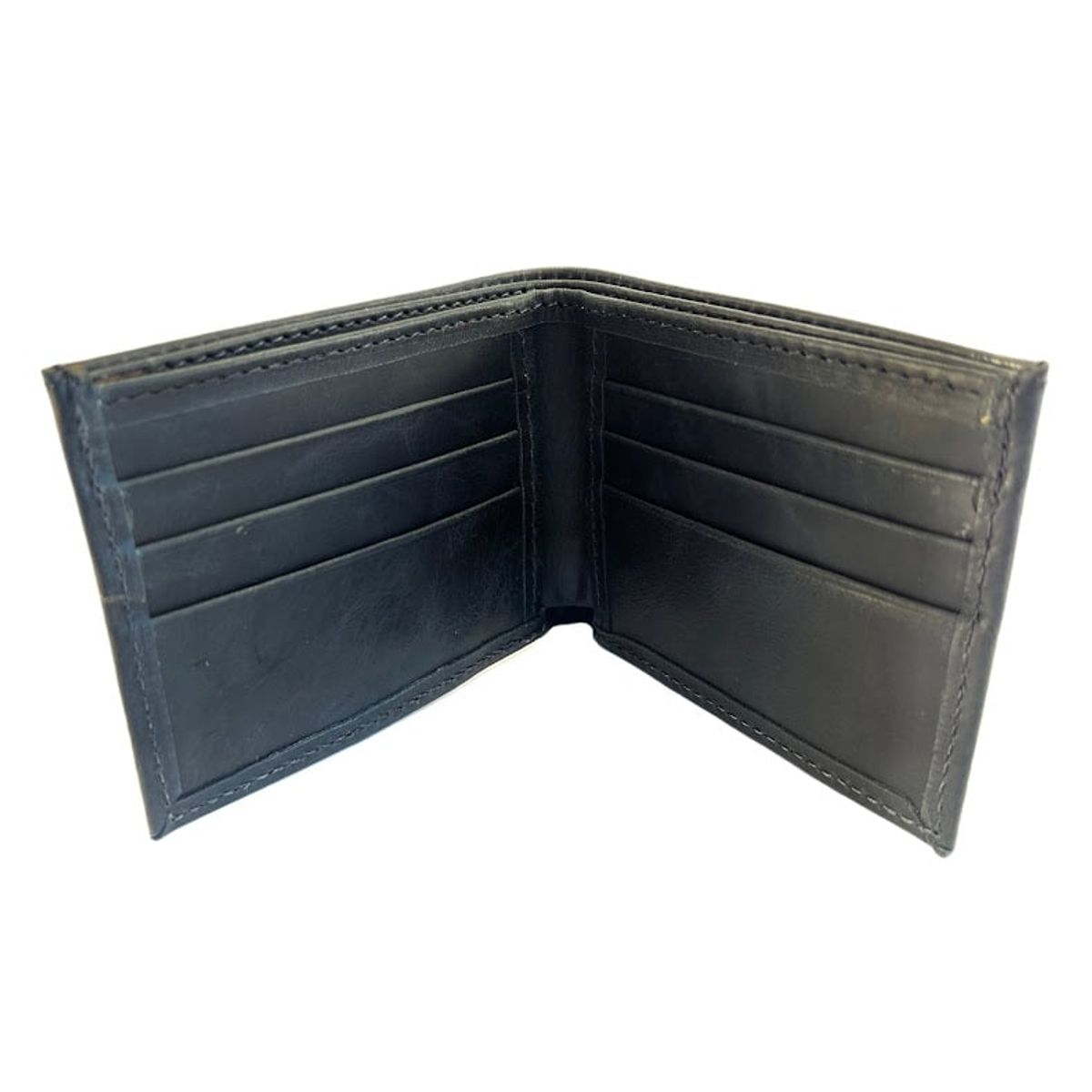 GENERICO - Billetera de cuero legitimo RAMÉ Color NEGRO UNISEX hecho en chile