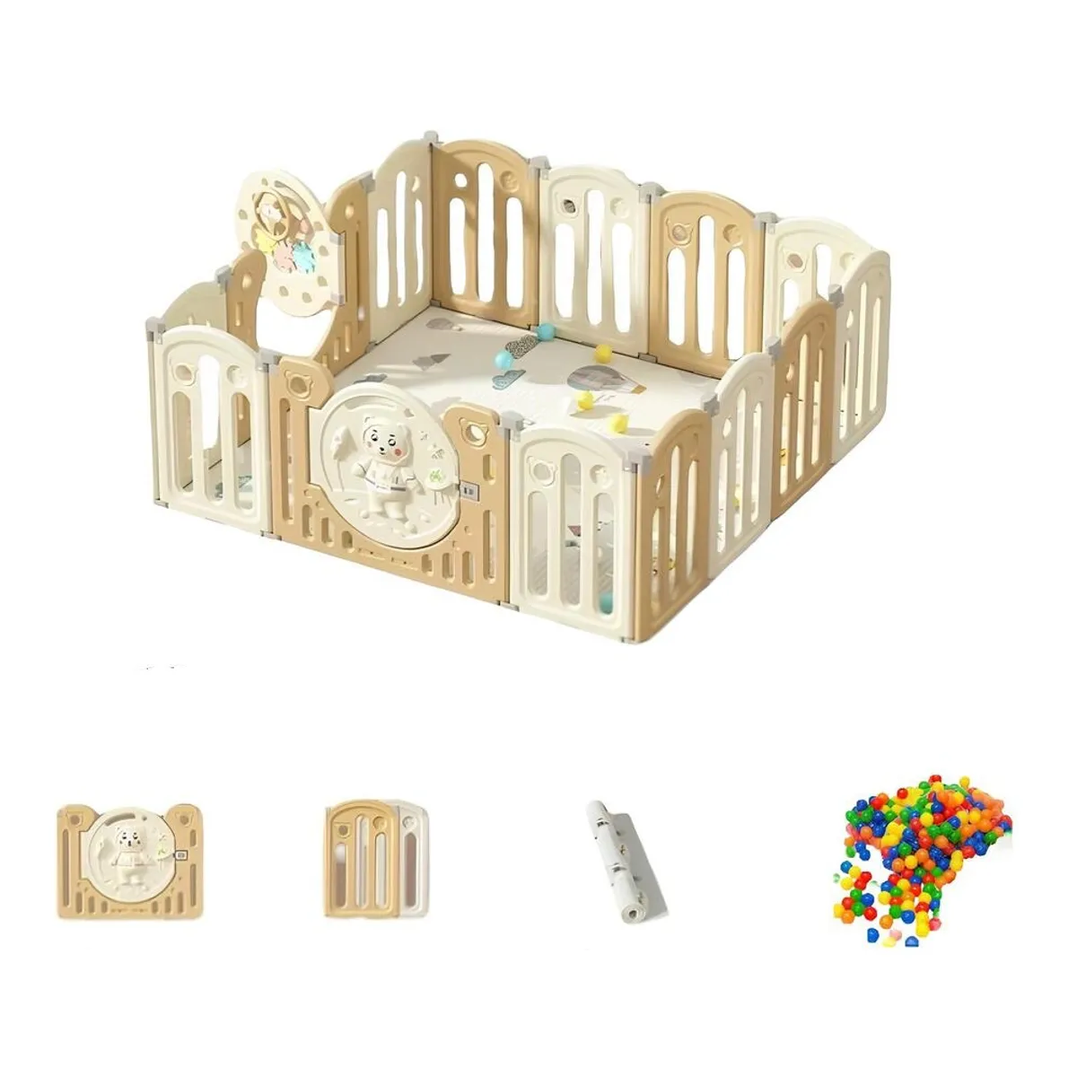 LUBABYCAS - Corral Bebé 153x160cm Con Accesorios Lubabycas