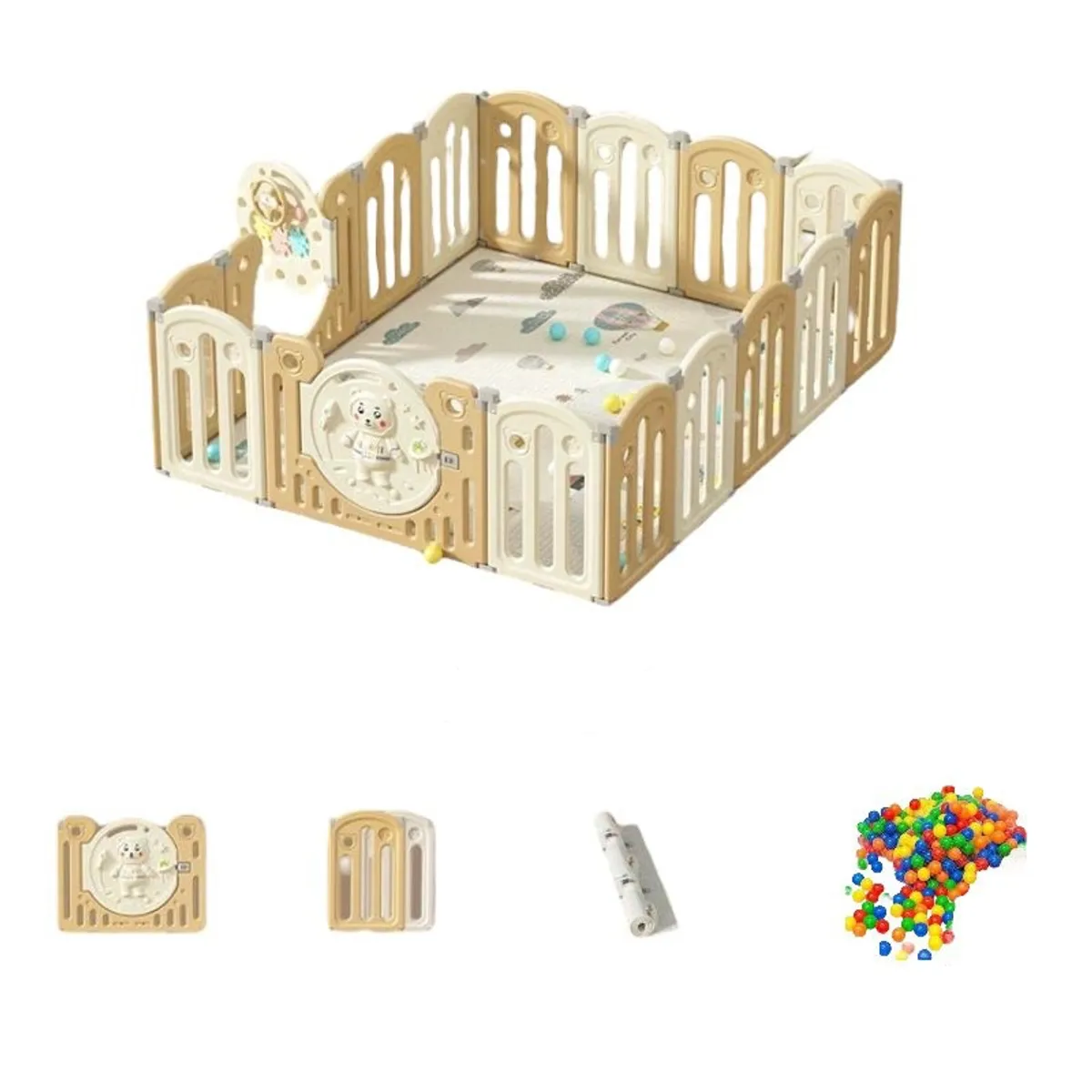 LUBABYCAS - Corral Bebé 160x191cm Con Accesorios Lubabycas