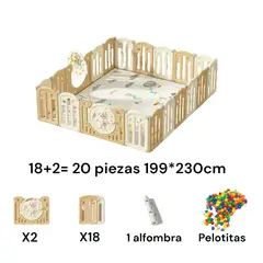LUBABYCAS - Corral Bebé 199x230cm Con Accesorios