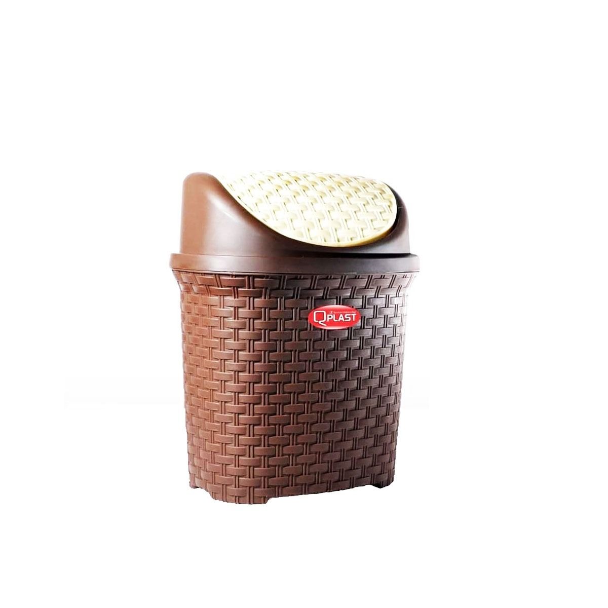 GENERICO - PAPELERO RATAN 8LTS TAPA VAIVEN