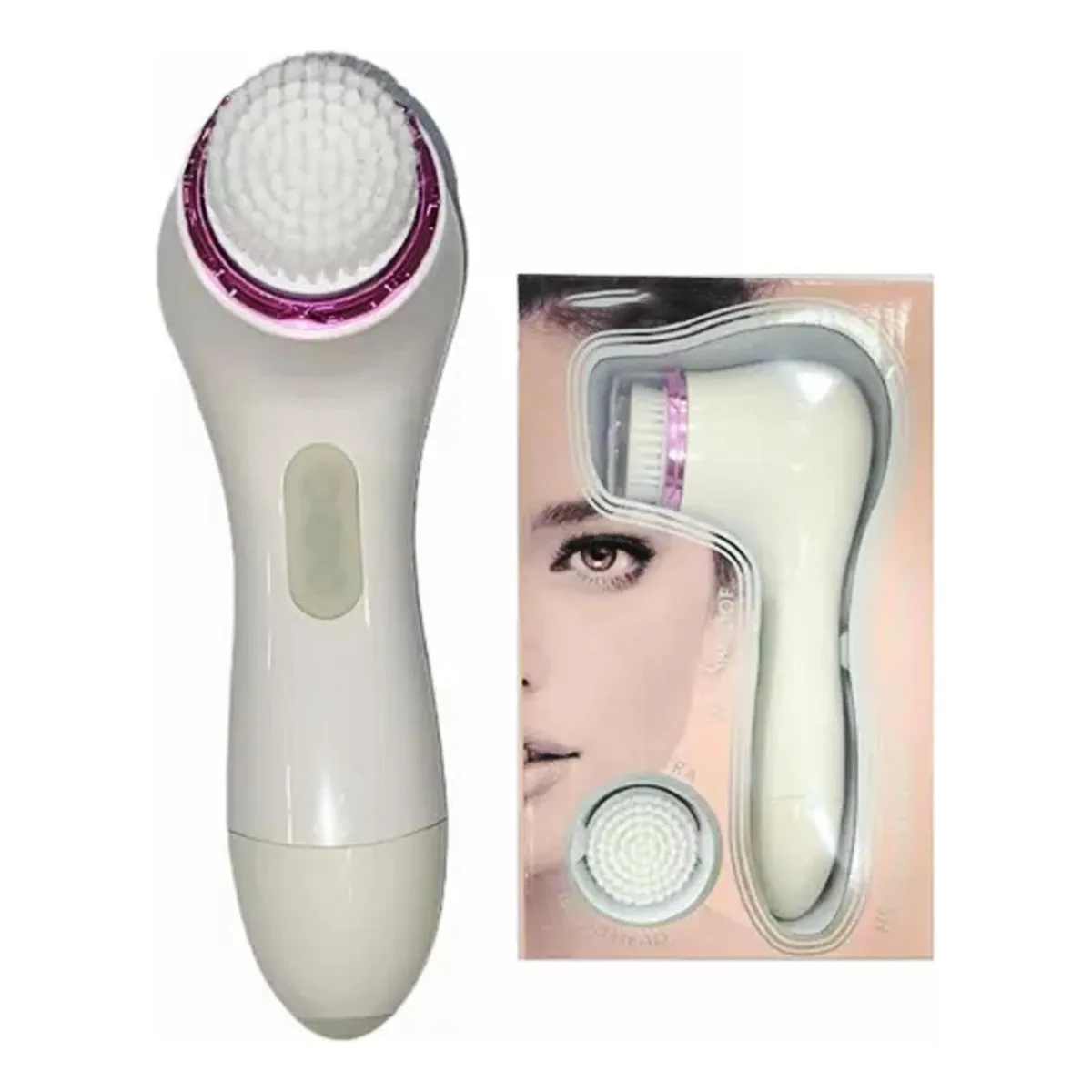 IMPORTCLICK - Cepillo Limpieza Exfoliante Facial Eléctrico Impermeable - Rosa